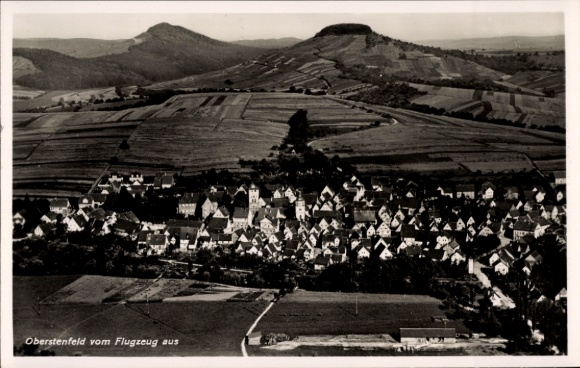 Postcard Oberstenfeld in Baden Württemberg, aerial photograph