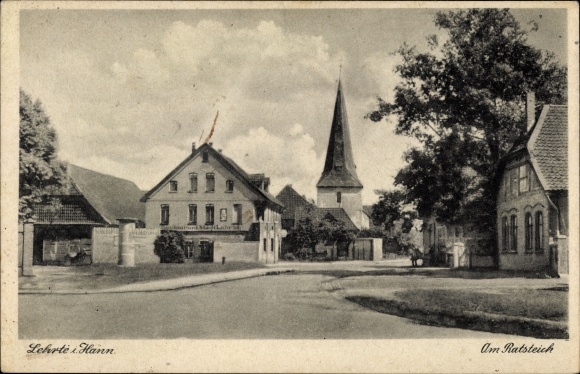 Postcard Lehrte in Lower Saxony, lot at the Ratteich, restaurant
