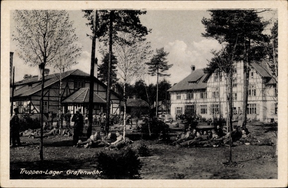 Ak Grafenwöhr in Bayern, Truppenlager, Wehrmachtssoldaten