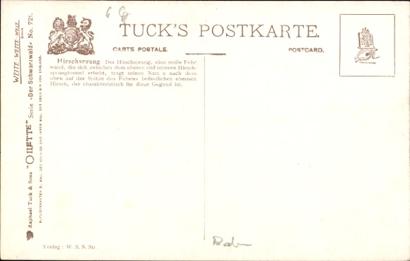 Postcard Buchenbach in the Black Forest, Hirschsprung in the Höllental