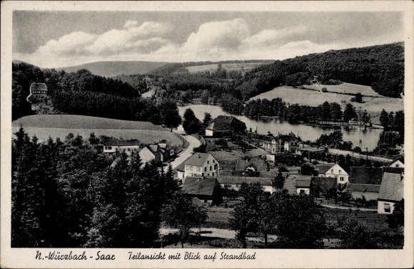 PC Niederwürzbach Blieskastel in Saarland, partial view with lido