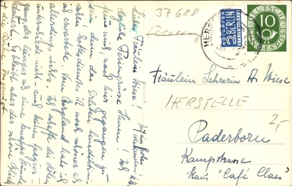 Postcard Herstelle Beverungen an der Weser, Panorama