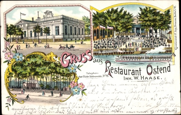 Chromo-Litho Berlin Treptow Niederschoeneweide, Restaurant Ostend