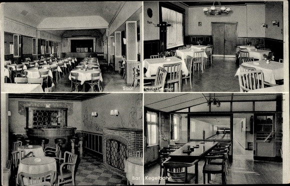 Postcard Heiligenrode Stuhr in Lower Saxony, monastery courtyard, hall, club room, bar, bowling alley