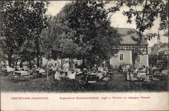 Ansichtkaart Jauernick Buschbach Markersdorf Oberlausitz, Kretscham, herberg