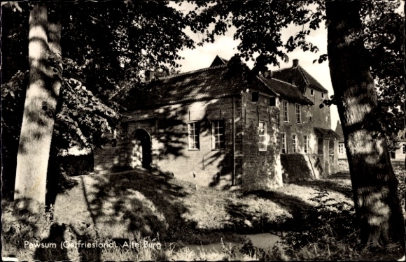 Postcard Pewsum Krummhörn in East Frisia, Old Castle