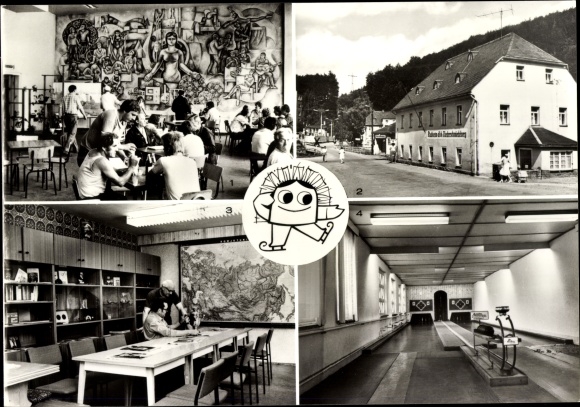 Ak Niederschmiedeberg Großrückerswalde, VEB dkk Scharfenstein, bowlingbaan
