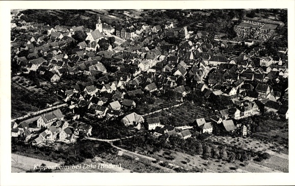 Postcard Kippenheim in Baden, aerial photograph
