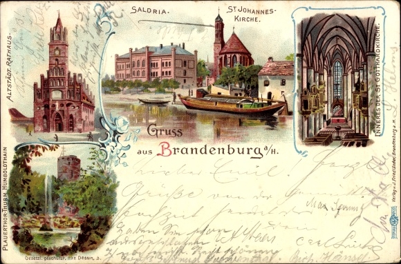 Chromo-Litho Brandenburg Havel, Saldria, St. John's Church, inside