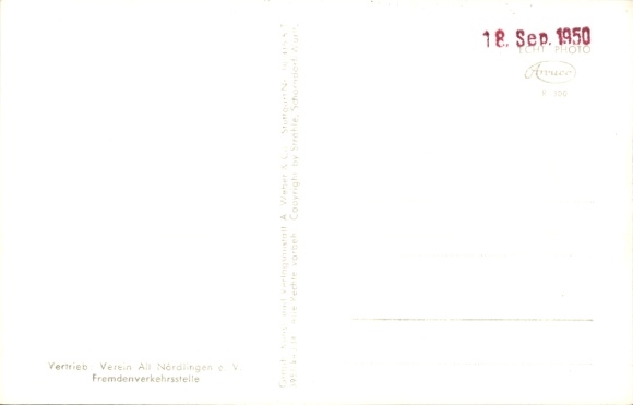Postcard Nördlingen in Swabia, aerial photograph