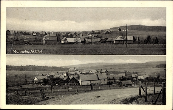 Ansichtkaart Mannebach in de Eifel, stadsgezichten