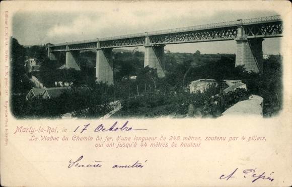 Ak Marly le Roi Yvelines, Brücke