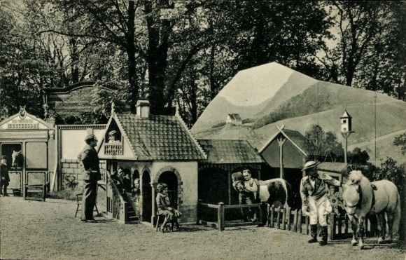 Postcard Schaefer's fairytale town Lilliput, Ponny