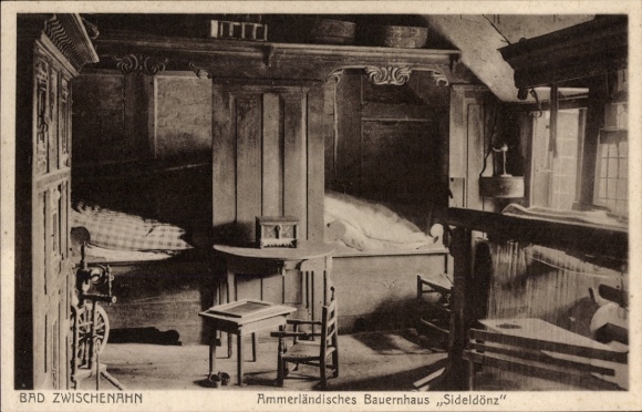 Postcard Bad Zwischenahn district of Ammerland, Ammerland farmhouse, Sideldönz