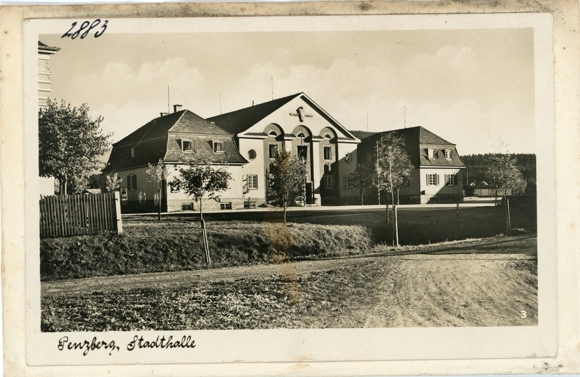 6 glass negatives Penzberg in Upper Bavaria, chapel, various views, church