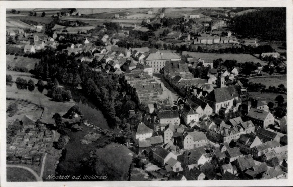 Ak Neustadt an der Waldnaab, Fliegeraufnahme