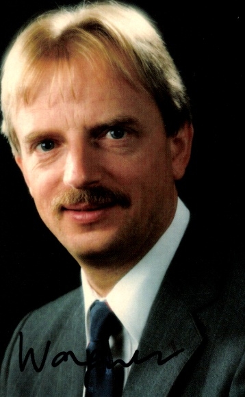 Ansichtkaart Herbert Wagner, burgemeester van Dresden, portret, handtekening