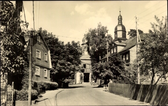 Ak Meuselbach Schwarzmühle Schwarzatal in Thüringen, Karl Marx Street
