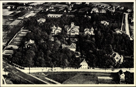 PC Coswig in Saxony, state insurance institution Saxony Heilstätte Lindenhof, aerial photo