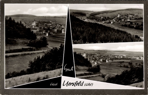Ansichtkaart Uersfeld in de Eifel, panorama