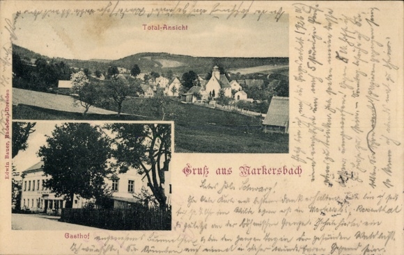 Ak Markersbach Bad Gottleuba in Saksen, algemeen uitzicht, herberg