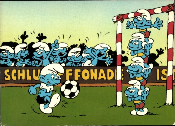 PC Walt Disney, Smurfs play football, football game