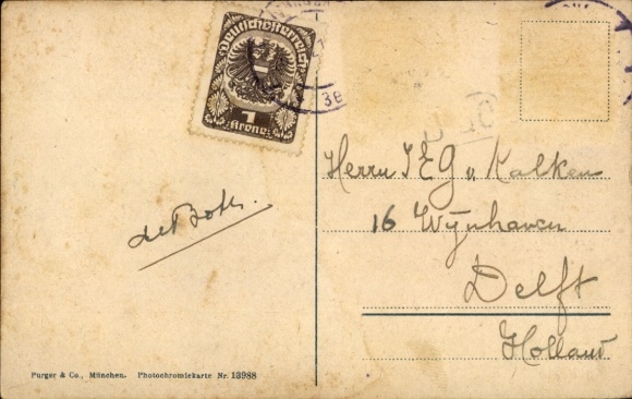 Postcard Photochromy, Hötting b. Innsbruck Tyrol, Purger 13988