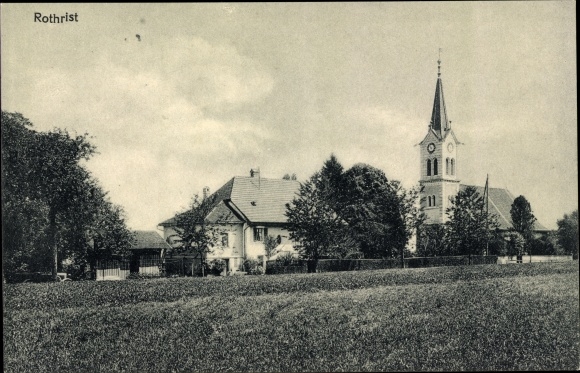Ak Rothrist Kt Aargau, Blick auf den Ort