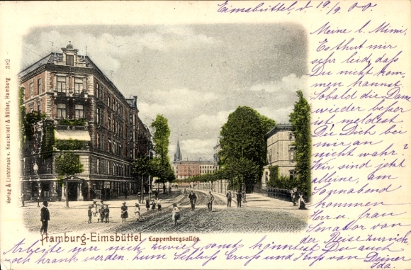 Postcard Hamburg Eimsbüttel, Lappenbergs-Allee
