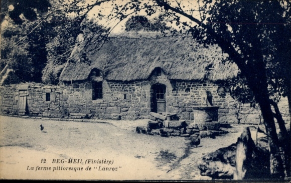 Postcard Beg Meil Fouesnant Finistère, farmhouse