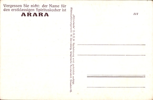 Ak Füssen am Lech Allgäu, kasteel, reclamegeest gasfornuis Arara, Grebe & Kästner GmbH Dresden
