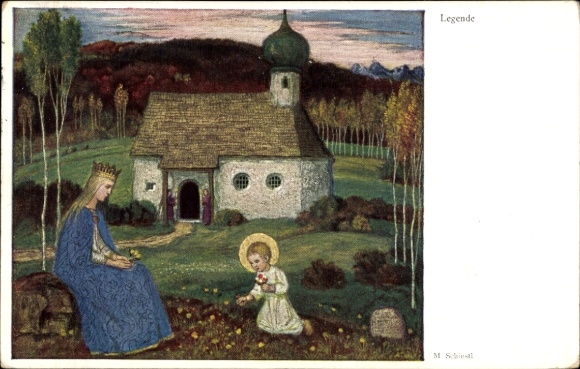 Artist PC Schiestl, Matthäus, The Legend, Church, Mary