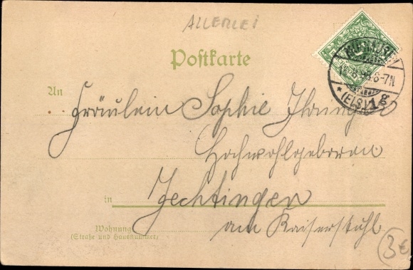 Artist Postcard Dreyfus Affair, Zola Esterhazy, The Veiled Lady No. 4, The Riddle&#39;s Solution