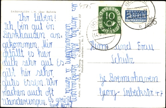 Postcard Barkhausen Bad Essen in Lower Saxony, school camp
