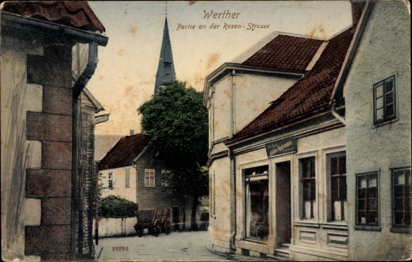 Ak Werther in Westfalen, Partie an der Rosenstraße, Geschäft Julius Hagemann