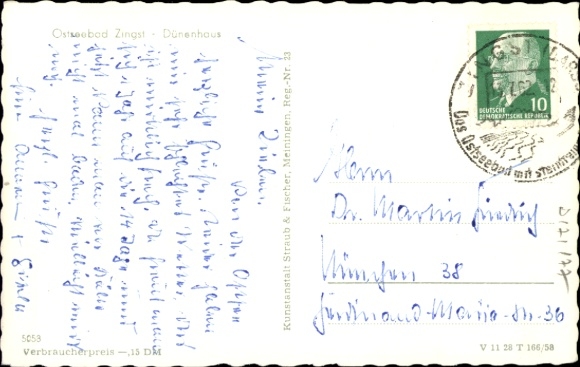Postcard Ostseebad Zingst, Dünenhaus