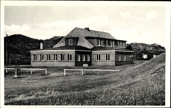 Postcard Insel Baltrum in Ostfriesland, BK home, youth hostel