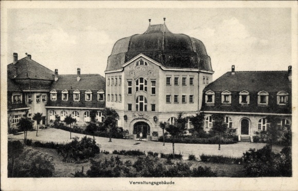 Postcard Wöllershof Störnstein in the Upper Palatinate Bavaria, Children's recreation home Wöllershof, administration building