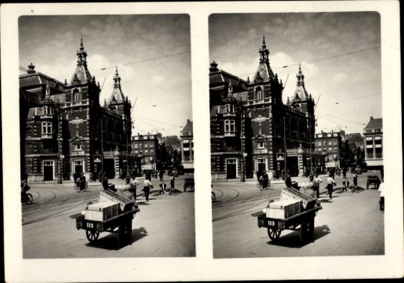 Stereo Photo Amsterdam North Holland Netherlands, Leidscher Platz, City Theater
