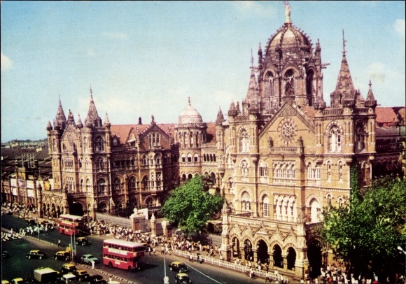 Postcard Mumbai Bombay Indian, Victoria Terminus