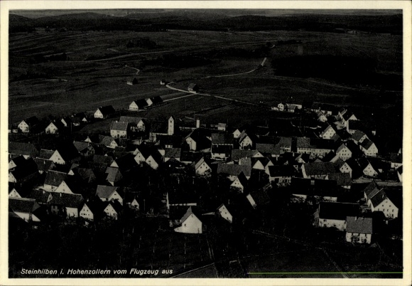 Postcard Steinhilben Trochtelfingen Baden Württemberg, aerial photograph
