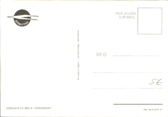 PC Spantax Spanish passenger aircraft, Convair CV 990 A Coronado