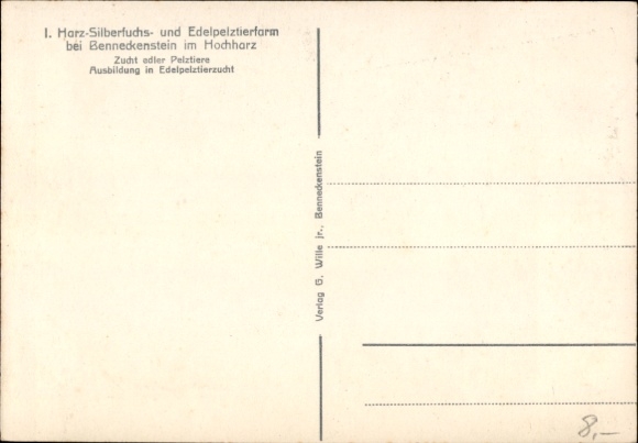Postcard Benneckenstein Oberharz, I. Harz Silver Fox and Fur Animal Farm, winter view