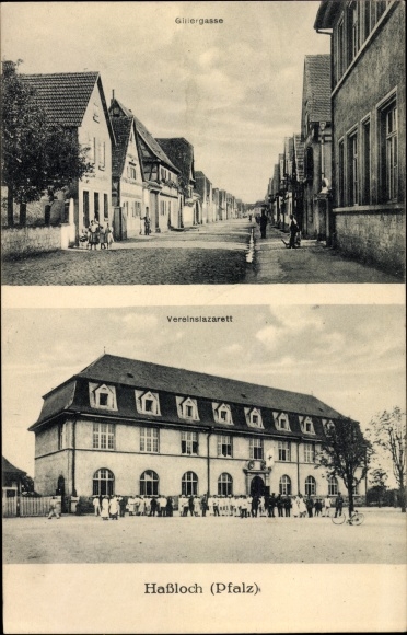 Ak Hassloch Hassloch in de Palts, Gillergasse, clubziekenhuis