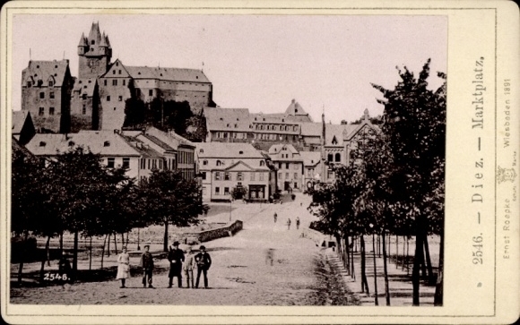 CdV Diez an der Lahn, Marktplatz, Schloss, 1891