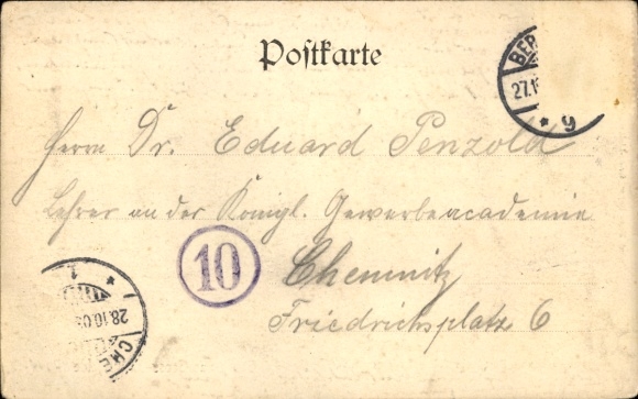Postcard Berlin Steglitz Groß Lichterfelde, panorama seen from Potsdamer Bahnhof