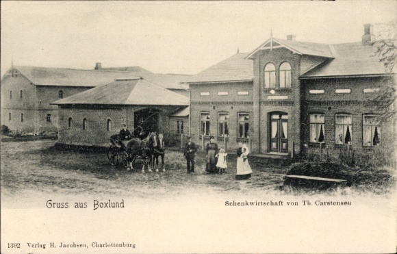 Ak Boxlund Norstedt nabij Tating, Gasthof Carstensen