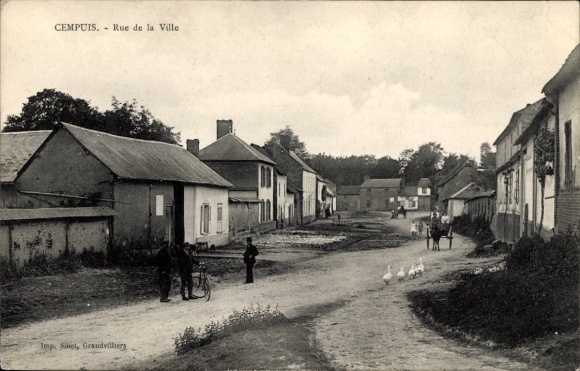 Ak Cempuis Oise, Rue de la Ville
