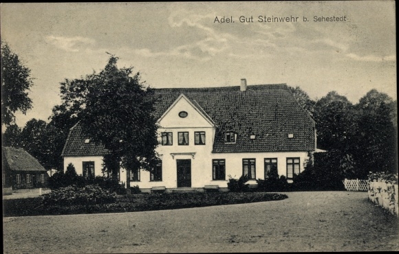 Ansichtkaart Sehestedt aan het Noord-Oostzeekanaal, Adel. Goede Steinwehr