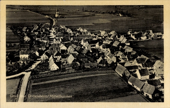 Ak Dottenheim Dietersheim in Mittelfranken, Luftaufnahme